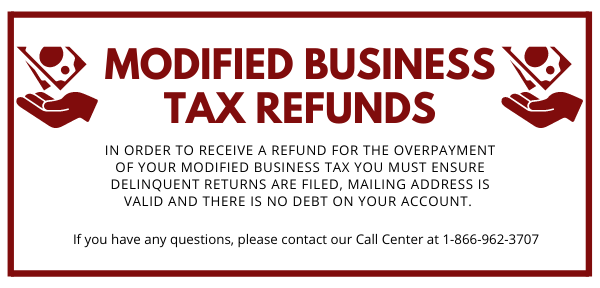 Modified Business Tax Refund